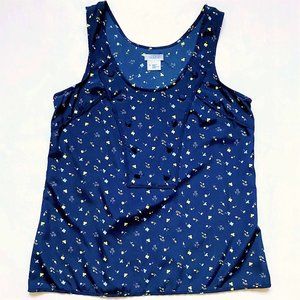 Urban Outfitters Blue Floral Tank Top